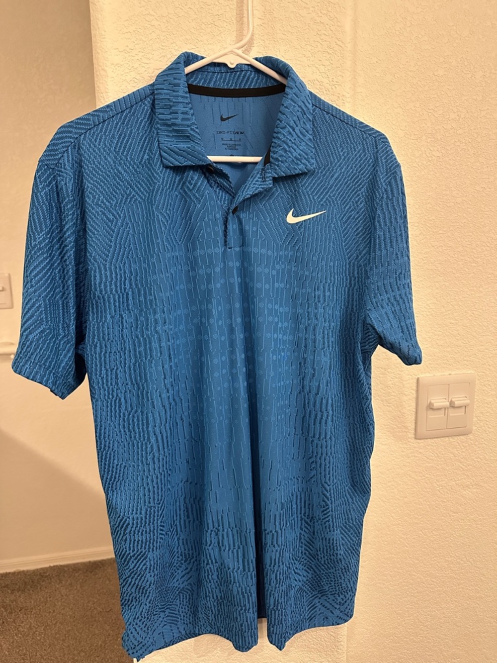 Nike Men’s Blue Patterned Dri-FIT ADV Polo